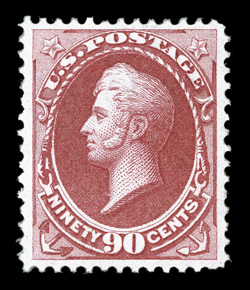 166, 90c Rose carmine, brilliantly fresh, well centered within uncharacteristically large margins, o.g., lightly hinged, very fine 2001 PSE certificate.