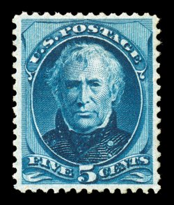 185, 5c Blue, unusually well centered, rich luxuriant color and a well incised impression, full o.g., extremely fine 1998 PSE certificate.