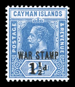 S.G. 55, 1917 WAR STAMP1½d Surcharge on 2½p Deep blue, rich vibrant color, o.g., lightly hinged, very fine 1978 PF certificate ex-Beck (Scott MR3 $1,000.00).