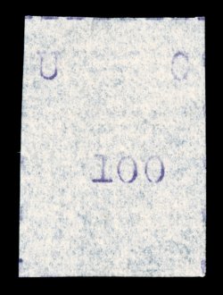 S.G. 43, 1895 100(c) Violet, narrow letters, narrow stamp, without gum as issued, frame lines on three sides, very fine a rare stamp that is the key to the series 1996 Brandon
certificate ex-Passano (Scott 43 $3,250.00).